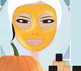 Pour une peau jeune, le masque à la citrouille, ou aux courges